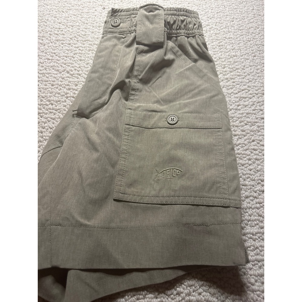 AFTCO American Fishing Tackle Co Kids M01 Original Fishing Shorts Khaki Tan  28